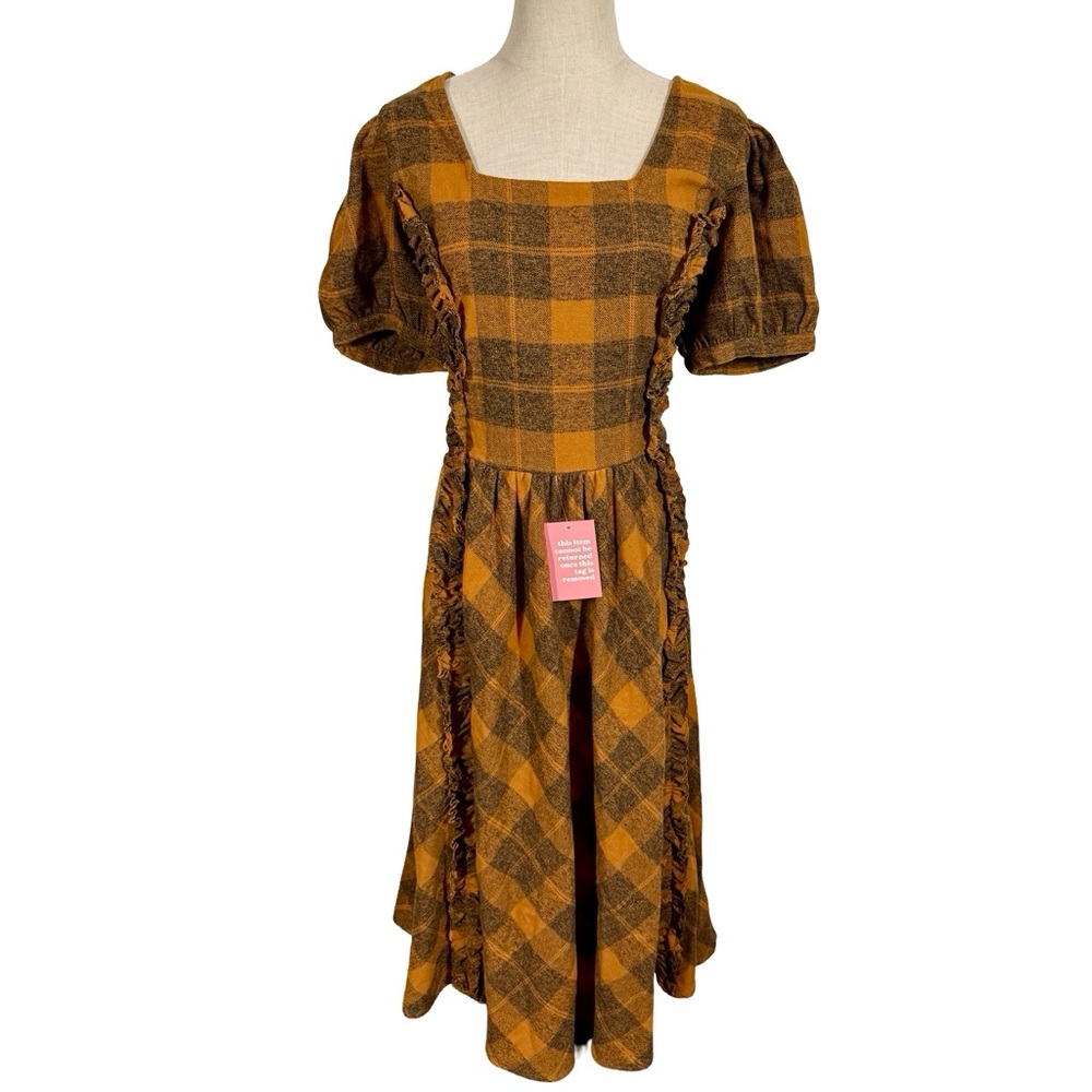 NEW NWT Ivy City Co Kimball Midi Dress in Plaid Flannel - Picture 6 of 16